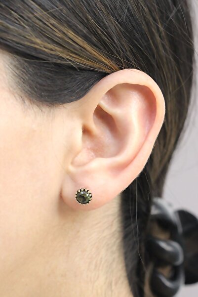 Midyat Nurtaş Gümüş Peridot Taşlı Otantik Bayan Gümüş Küpe