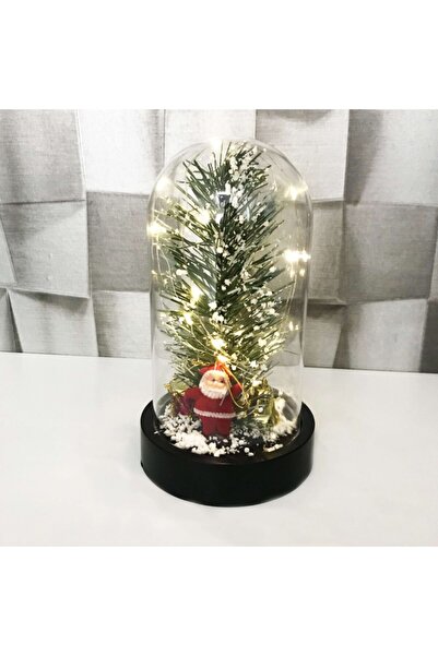 Genel Markalar Yılbaşı Noel Baba Figürlü Işıklı Ağaçlı Fanus Hd284