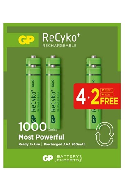 GP Batteries Gp 1,2 Volt 1000 Mah Aaa (ince) Şarj Edilebilir 6 Adet Pil