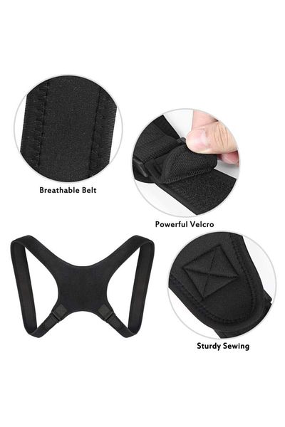 Ankaflex Unisex Μαύρος Κορσές Όρθιας Στάσης Posturex