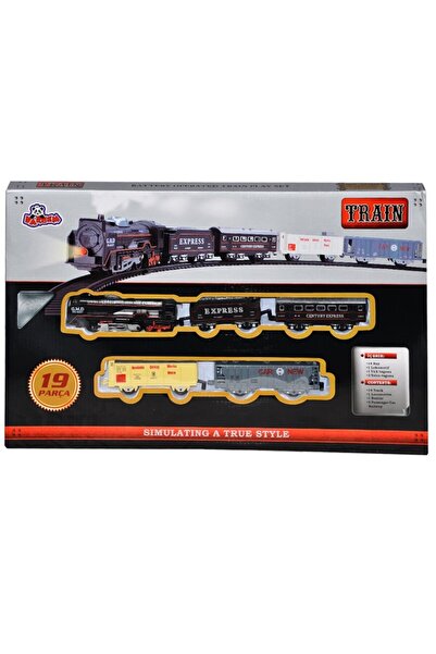 Genel Markalar 19 Parça Tren Seti Pilli Raylı Express Train Fenomen Tren Seti