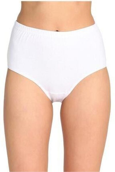 Tutku Chiloți albi Bato pentru femei, cu elastic cu talie groasă, pachet de 6
