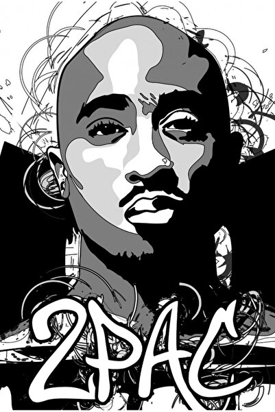 hediyeniburadabul Διακόσμηση Σπιτιού – Tupac Respect / Ξύλινος Πίνακας 20x30