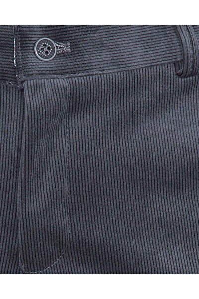 SÜVARİ Gri Erkek Kadife Pantolon Bol Kesim