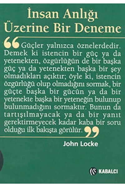 Kabalcı Yayınevi Insan Anlığı Üzerine Bir Deneme / John Locke / / 9786055272340