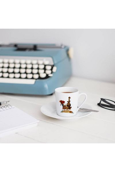 HRS Girl Reading a Book with a Turkish Coffee Cup
