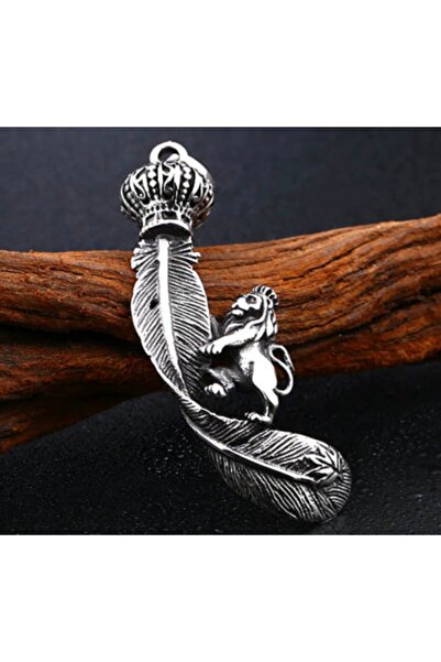 daisybydaisy تفاصيل مثالية من الفولاذ المقاوم للصدأ - قلادة King Lion