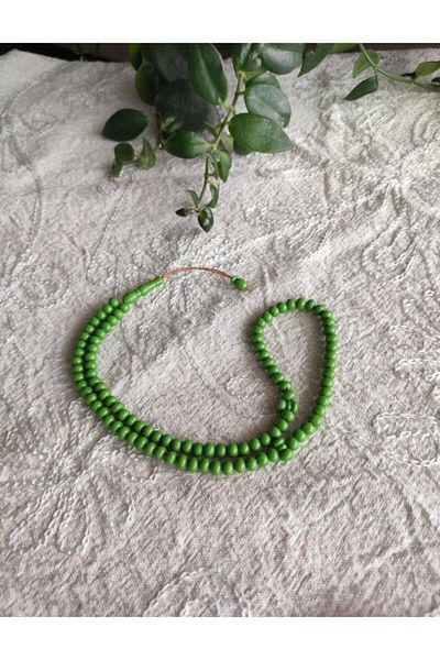 Keven Home Green Med Silk - 40 Pieces 6mm 99Pcs Acrylic Prayer Prayer Beads - Dispensing Prayer Beads - Mevlüt Gift