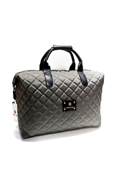 MİAMA POLO Geantă de mână și de umăr de mărime mare, gri pentru femei