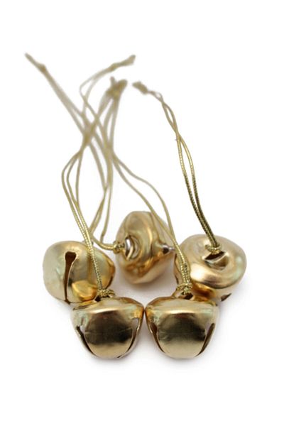 Lora Wedding Κουδούνι χριστουγεννιάτικου δέντρου 2cm Χρυσό Χρώμα (5 ΤΕΜ)