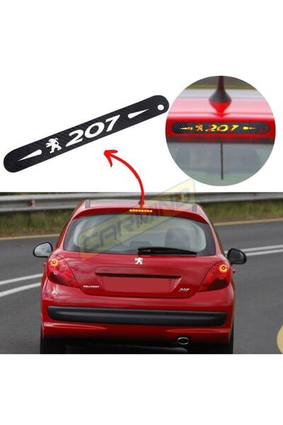 Carmind Peugeot 207 Karbon Arka Fren Stop Lambası Sticker