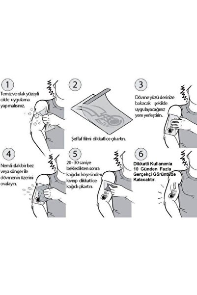 Market66 Geçici Dövme Joker Palyoço Soytarı Su Geçirmez Geçici Ufak El Kol Dövmesi Tattoo