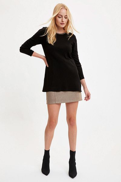 DeFacto Collar Detailed Relax Fit Knitwear Tunic