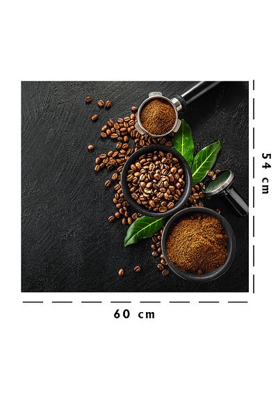 Tilki Dünyası Coffee Beans Sticker Behind the Kitchen Stove