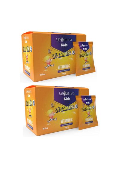 VeNatura 2 Pieces of Food Supplement for Children -VitaminC 30 Sachets