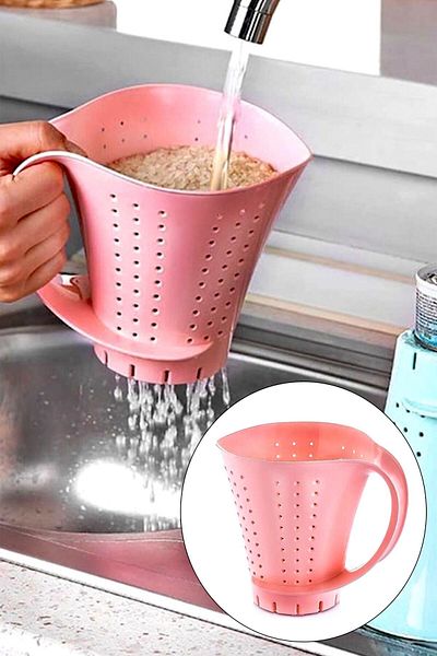 Kazanabil Jug Shaped Brass Washing Strainer with Handle