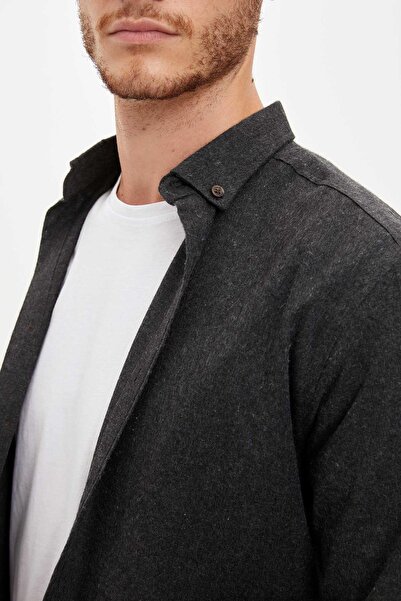 DeFacto Slim Fit Uzun Kollu Oduncu Gömlek