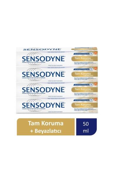 Sensodyne Tam Koruma Beyazlatıcı Diş Macunu 50 Ml. 4'lü Set