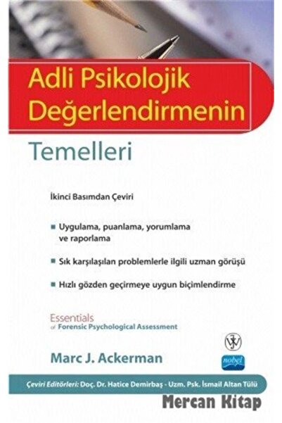 Nobel Akademik Yayıncılık Adli Psikolojik Değerlendirmenin Temelleri