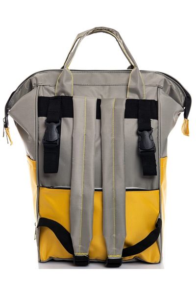 USF Unisex Gray Yellow Baby Care Bag Mother Baby Care Backpack