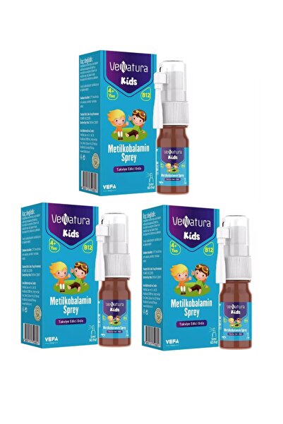 VeNatura Çocuklar İçin B12 Vitamini Metilkobalamin Sprey Takviye Edici Gıda 5...