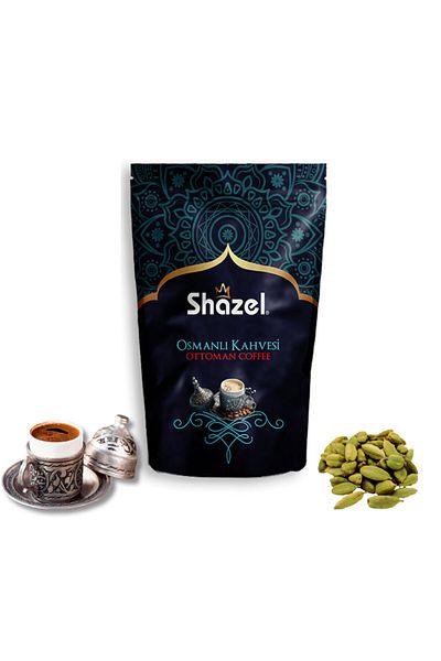 Shazel Ottoman Dibek Coffee Unique Flavor 200 Grams 12 Pieces