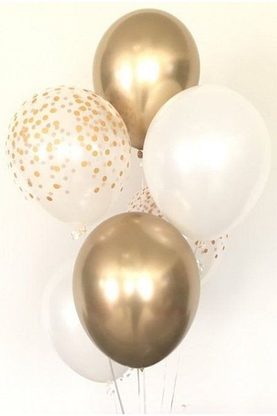 Ekin Süs Gold Chrome Balloon Set