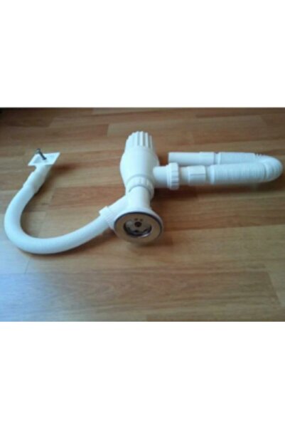 Güçlü Plastik Taşmalı Evye Sifonu Yan