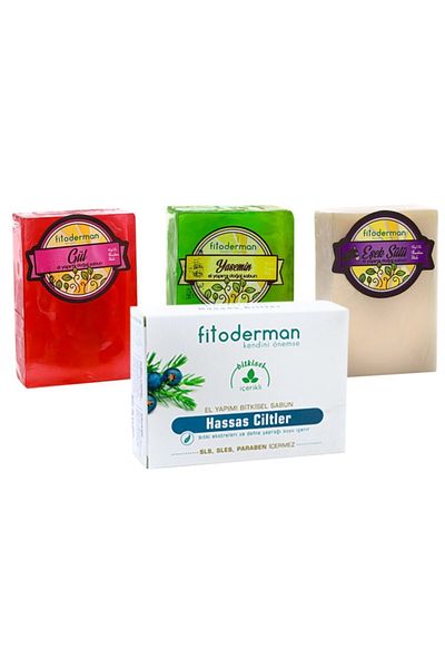 Fitoderman Natural Anti-Aging Effect & Glycerin & Nourishing Soap Set9 150 gr X 4