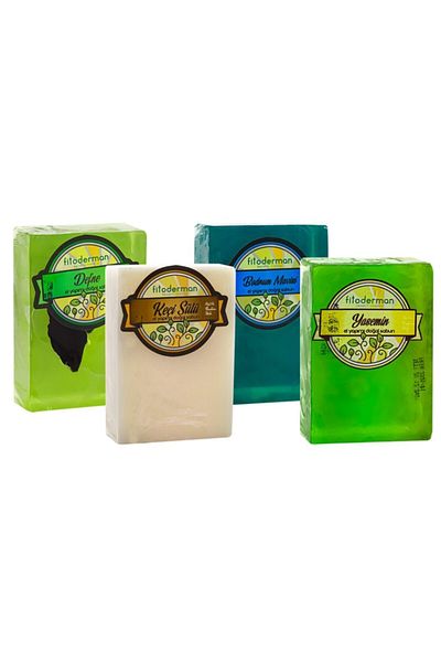 Fitoderman Natural Blackhead Prevention & Nourishing & Anti-Hair Loss Soap Set10 150 gr X 4