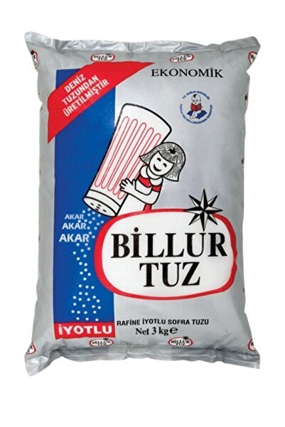 Billur Tuz BİLLURTUZ PAKET 3000 GR