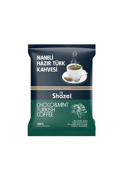 Shazel Instant Turkish Coffee with Mint 100 gr 16 Packs