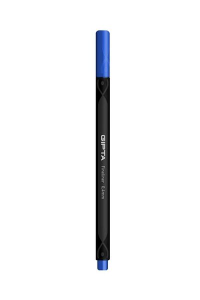 Gıpta Fineliner Thin Felt Tip Pen 0.4 Mm Cardboard Box Triangle Navy Blue (Pack of 12) K600003