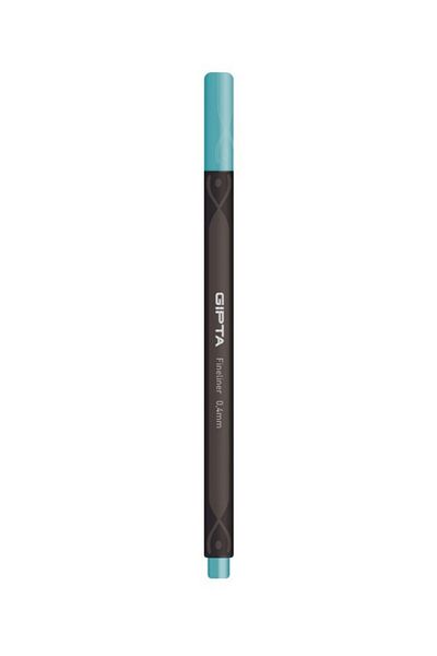 Gıpta Fineliner Thin Felt Tip Pen 0.4 Mm Cardboard Box Triangle Light Blue (Pack of 12) K600081