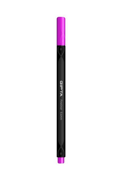 Gıpta Fineliner Fine Felt Tip Pen 0.4 Mm Cardboard Box Triangle Dark Pink (12 Pack) K600084