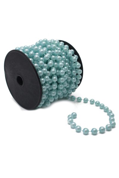 Lora Wedding Ghirlandă de mărgele albastru deschis de 8 mm (9,5 metri)