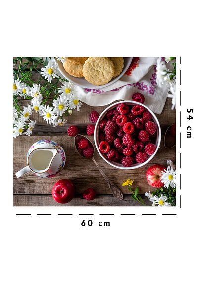 Tilki Dünyası Blackberry Plate Kitchen Stove Back Sticker