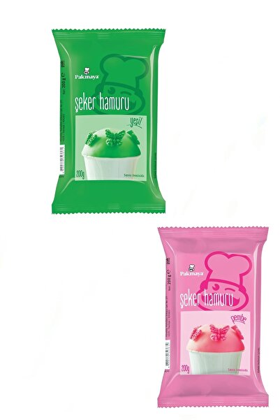 Pakmaya Şeker Hamuru (200 G. Yeşil + 200 G. Pembe)