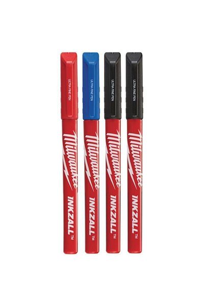 Milwaukee T48223165 Heavy Duty Inkzall ™   4Pcs Marker Pen Fine Tip Tablet Pen 0.6mm