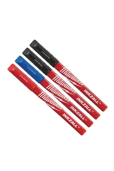 Milwaukee T48223165 Heavy Duty Inkzall ™   4Pcs Marker Pen Fine Tip Tablet Pen 0.6mm