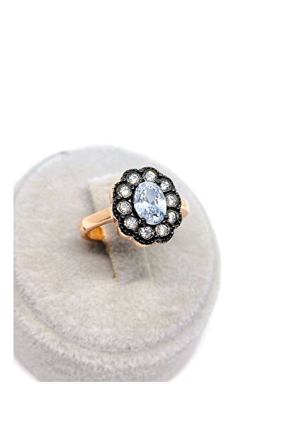 Artuklu Telkari 925 Ayar Tria Elmas Modeli Rose Kaplama Kadın Gümüş Yüzük