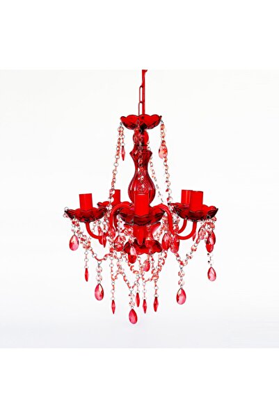 Bun Design Kırmızı Taşlı Avize