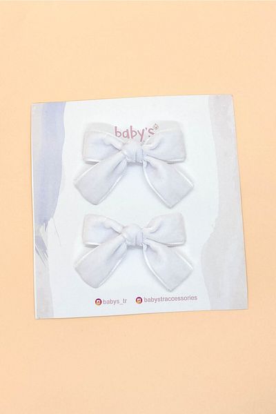 Babys Nur Erten Σετ αγκράφα με κλιπ μοντέλο βελούδινο φιόγκο – αγκράφα