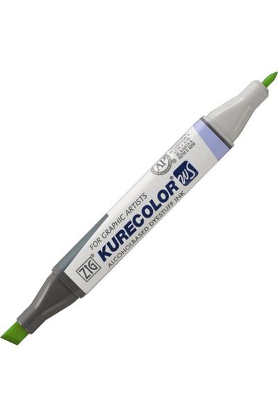 Zig Zıg Kurecolor Twin S Marker Kc3000 Double End Graphic Marker No:125 Yellow Green