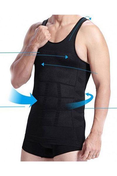 FİTFORMGİYİM Comfortable Breathable Chest And Belly White Men's Athlete Corset (2 PCS)