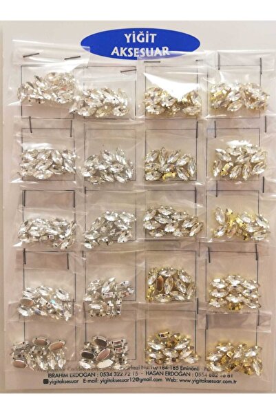 yiğit aksesuar 7x15 (1.5 Cm) Mekik Set Beyaz (200 Adet)
