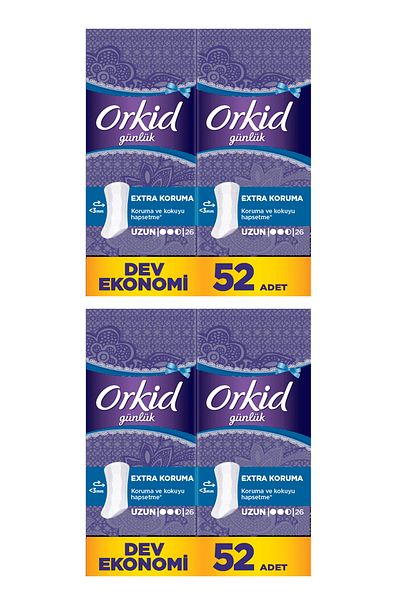 Orkid وسادة يومية طويلة للحماية الإضافية 52 قطعة