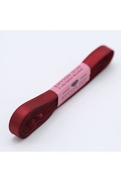 E Elmas Burgundy Satin Ribbon (1 cm 10 m)