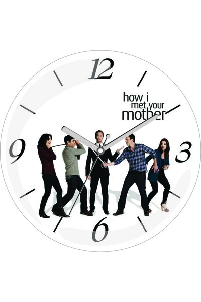 3M كيف قابلت والدتك ساعة حائط زجاجية حقيقية من الزجاج الحقيقية