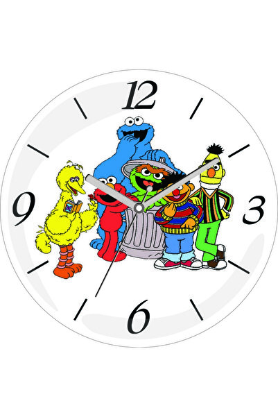 3M Ceas de perete din sticlă autentică bombată Edi Büdü Kırpık Susam Sokağı